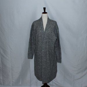 NWT Saks Acne Studios Oversized Grey Melange Long Mohair Knit Cardigan M